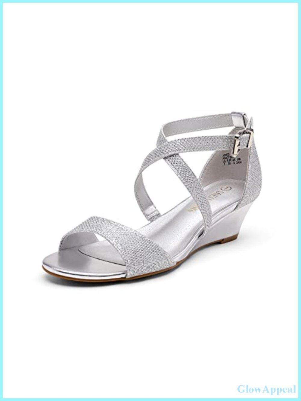 Women's Low Wedge Sandals Ankle Strap Open Toe Dress Shoes
